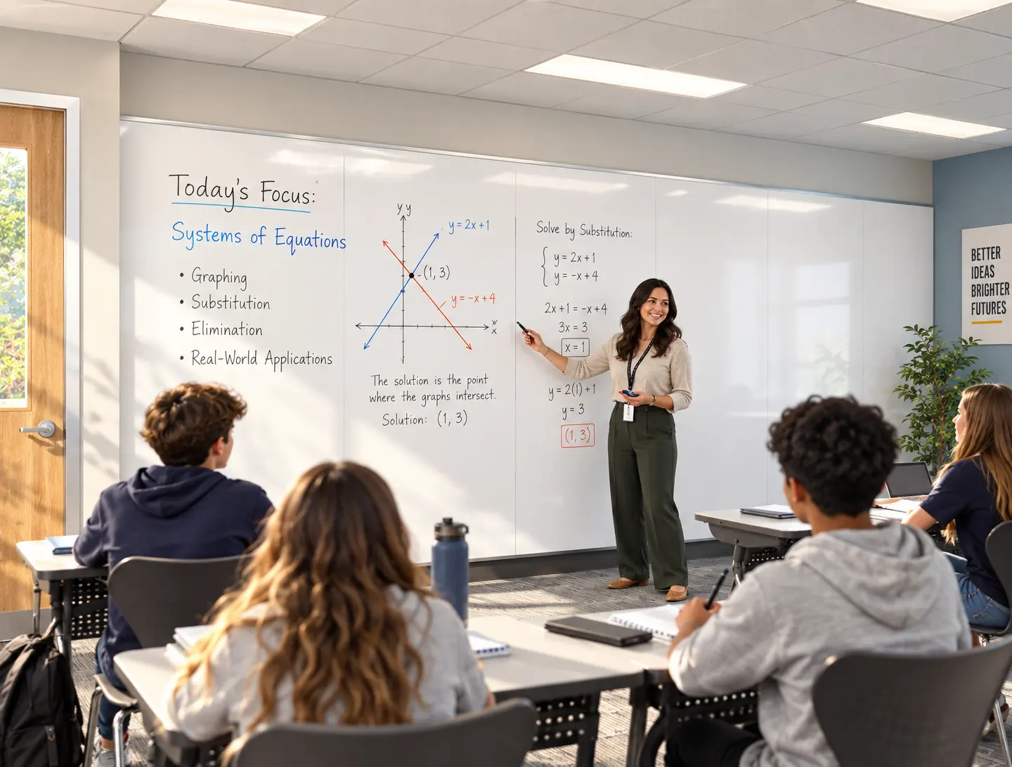 Classroom with Nelson Adams markerboards